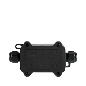 Conversions Tech IP68 Outdoor Waterproof Junction Box – Black,  3 Way Mini Connector Box with PC Plastic and Terminal, Designed for Buried Wires