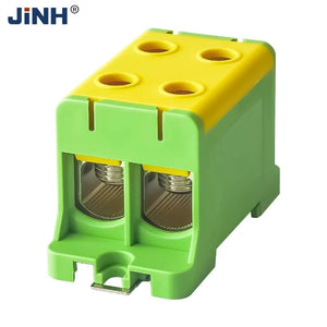 Conversions Tech JINH JHT5 16mm² Aluminum Distribution Block Din Rail Cable 1 in Multiple Out Universal Connector Terminal Block Box