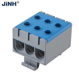 Conversions Tech JINH JHT5 16mm² Aluminum Distribution Block Din Rail Cable 1 in Multiple Out Universal Connector Terminal Block Box