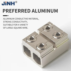 Conversions Tech JINH JHT5 16mm² Aluminum Distribution Block Din Rail Cable 1 in Multiple Out Universal Connector Terminal Block Box
