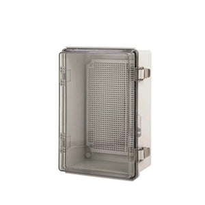 Conversions Tech 290*190*140mm Junction Box, Hinged Cover Stainless Steel Latch IP67 Waterproof Plastic Enclosure for Electrical Project with Mounting Plate