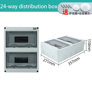 Conversions Tech 80*50*19mm / HT-24WAY Junction Box PC Plastic Outdoor Electrical IP65 Waterproof Dustproof Distribution Switch Box
