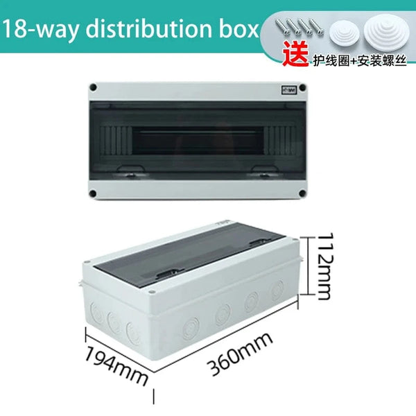 Conversions Tech 80*50*19mm / HT-18WAY Junction Box PC Plastic Outdoor Electrical IP65 Waterproof Dustproof Distribution Switch Box