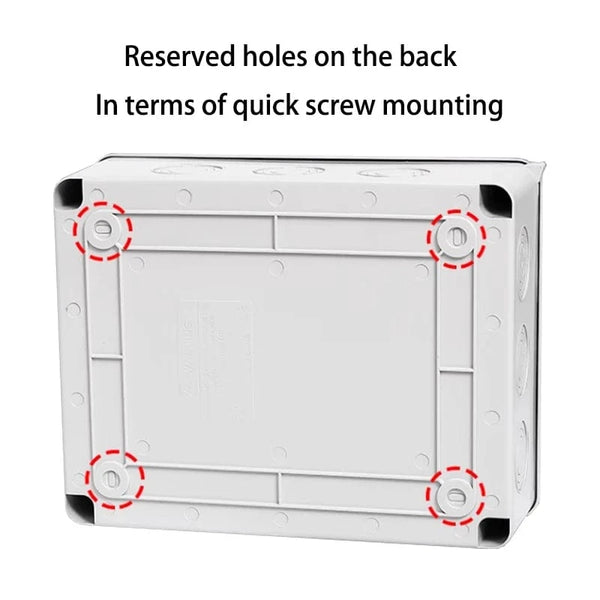 Conversions Tech Junction Box PC Plastic Outdoor Electrical IP65 Waterproof Dustproof Distribution Switch Box
