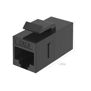 Conversions Technology Keystone Keystone Insert  |  Cat6  Coupler,  Unshielded,  Black