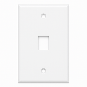 Conversions Technology Keystone Keystone Wall Plate  |  1 Hole,  1-Gang,  White