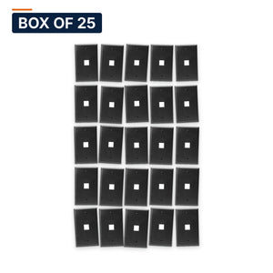 Conversions Tech Wall Plates Box of 25 ($1.84 ea) Keystone Wall Plate, 1-Port, 1-Gang, Black | Single Gang Faceplate for Cat6, HDMI, Coax Inserts | 5125-901