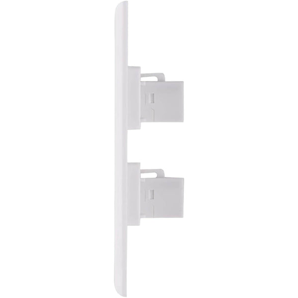 Conversions Technology Keystone Keystone Wall Plate  |  2 Hole,  1-Gang,  White