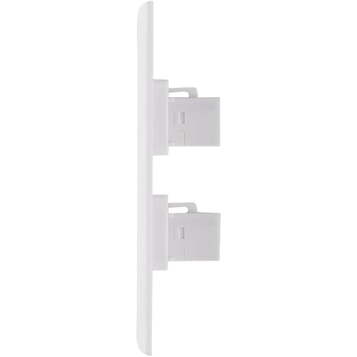 Conversions Technology Keystone Keystone Wall Plate  |  2 Hole,  1-Gang,  White