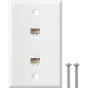 Conversions Technology Keystone Keystone Wall Plate  |  2 Hole,  1-Gang,  White