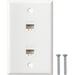 Conversions Technology Keystone Keystone Wall Plate  |  2 Hole,  1-Gang,  White