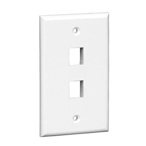 Conversions Technology Keystone Keystone Wall Plate  |  2 Hole,  1-Gang,  White