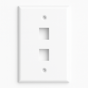 Conversions Technology Keystone Keystone Wall Plate  |  2 Hole,  1-Gang,  White