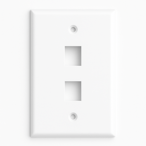 Conversions Technology Keystone Keystone Wall Plate  |  2 Hole,  1-Gang,  White