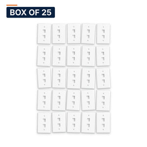 Conversions Tech Wall Plates Box of 25 ($1.84 ea) Keystone Wall Plate, 2-Port, 1-Gang, White | Single Gang Faceplate for Cat6, HDMI, Coax Inserts | 5125-702