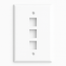 Conversions Technology Keystone Keystone Wall Plate  |  3 Hole,  1-Gang,  White