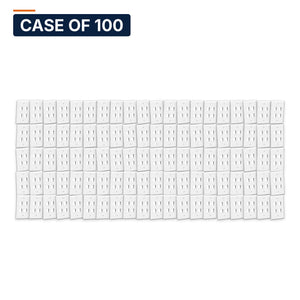 Conversions Tech Wall Plates Case of 100 ($1.60 ea) Keystone Wall Plate, 4-Port, 1-Gang, White | Single Gang Faceplate for Cat6, HDMI, Coax Inserts | 5125-704