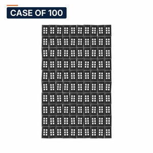 Conversions Tech Wall Plates Case of 100 ($1.60 ea) Keystone Wall Plate, 6-Port, 1-Gang, Black | Single Gang Faceplate for Cat6, HDMI, Coax Inserts | 5125-906