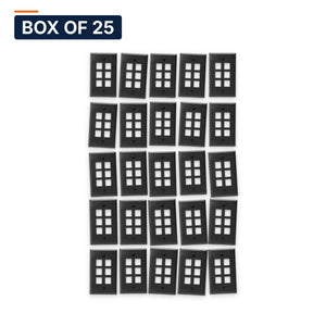 Conversions Tech Wall Plates Box of 25 ($1.84 ea) Keystone Wall Plate, 6-Port, 1-Gang, Black | Single Gang Faceplate for Cat6, HDMI, Coax Inserts | 5125-906