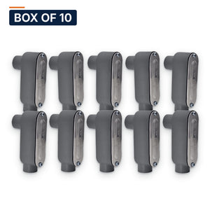 Conversions Tech Electrical > Conduit Fittings > Conduit Bodies Box of 10 ($11.50 ea) LB Conduit Body 1-1/2 in. Threaded, Rigid/IMC, Copper-Free Aluminum, with Cover & Gasket | 675-30005