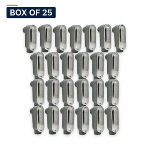 Conversions Tech Electrical > Conduit Fittings > Conduit Bodies Box of 25 ($2.92 ea) LB Conduit Body 1/2 in. Threaded, Rigid/IMC, Copper-Free Aluminum, with Cover & Gasket | 675-30001