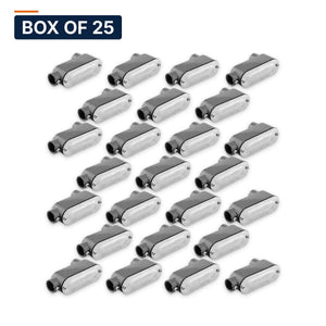 Conversions Tech Electrical > Conduit Fittings > Conduit Bodies Box of 25 ($5.40 ea) LB Conduit Body 1 in. Set-Screw, EMT, Copper-Free Aluminum, with Cover & Gasket | 677-30003