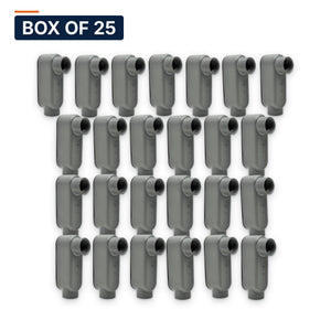 Conversions Tech Electrical > Conduit Fittings > Conduit Bodies Box of 25 ($5.40 ea) LB Conduit Body 1 in. Threaded, Rigid/IMC, Copper-Free Aluminum, with Cover & Gasket | 675-30003