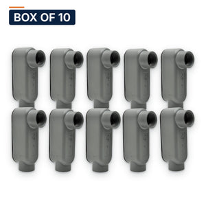 Conversions Tech Electrical > Conduit Fittings > Conduit Bodies Box of 10 ($5.79 ea) LB Conduit Body 1 in. Threaded, Rigid/IMC, Copper-Free Aluminum, with Cover & Gasket | 675-30003