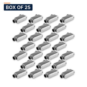 Conversions Tech Electrical > Conduit Fittings > Conduit Bodies Box of 25 ($2.24 ea) LB Conduit Body 3/4 in. Set-Screw, EMT, Copper-Free Aluminum, with Cover & Gasket | 677-30002