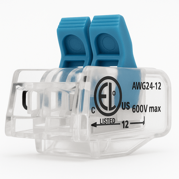 Conversions Technology LeverNut Lever Nut Connectors | (2) 24-12AWG Stranded/Solid Splicing Wire Conductor | 100ct