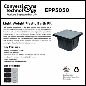 Conversions Tech Adapter Cable Light Weight Plastic Earth Pit - EPP5050