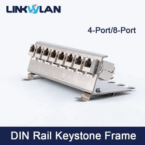 Conversions Tech Linkwylan Keystone Frame Holder for DIN Rail Mounting Plate Electrical Distribution Box DIN-Rail Adapter 1/2/3/4/8-Ports