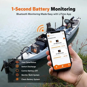 Conversions Tech 100Ah XtraMini / Black / 12 V Litime Ultra Compact 12V 100Ah Xtra Mini Bluetooth Small Lithium Ion Batteries for Portable Energy Storage Inverter Backup RV