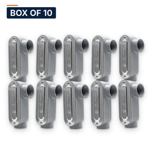 Conversions Tech Electrical > Conduit Fittings > Conduit Bodies Box of 10 ($11.50 ea) LL Conduit Body 1-1/2 in. Threaded, Rigid/IMC, Copper-Free Aluminum, with Cover & Gasket | 675-30025