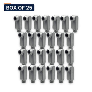 Conversions Tech Electrical > Conduit Fittings > Conduit Bodies Box of 25 ($5.40 ea) LL Conduit Body 1 in. Threaded, Rigid/IMC, Copper-Free Aluminum, with Cover & Gasket | 675-30023