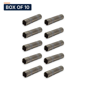 Conversions Tech Electrical > Connectors > Compression Splices Box of 10 ($8.89 ea) Long Barrel Compression Connector 300 kcmil Copper | Center Wire Stop