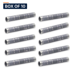Conversions Tech Electrical > Connectors > Compression Splices Box of 10 ($3.60 ea) Long Barrel Compression Splice 3 AWG Copper | 90°C, UL Listed