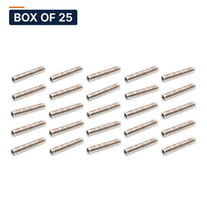 Conversions Tech Electrical > Connectors > Compression Splices Box of 25 ($3.92 ea) Long Barrel Copper Compression Splice 2 AWG | 90°C, UL Listed