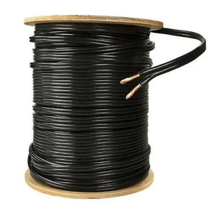 Conversions Tech 5 / Black Low Voltage Cable Landscape Lighting Wire 500ft in a Spool 12/2 14/2 16/2 Awg Electrical Wires