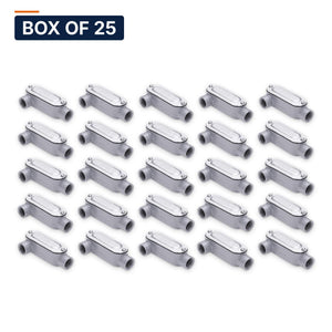 Conversions Tech Electrical > Conduit Fittings > Conduit Bodies Box of 25 ($3.88 ea) LR Conduit Body 3/4 in. Threaded, Rigid/IMC, Copper-Free Aluminum, with Cover & Gasket | 675-30032