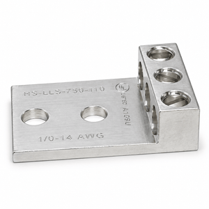 Conversions Tech Electrical > Connectors > Mechanical Connectors Mechanical Lug, 3-Conductor, 2-Hole | 14 AWG to 1/0 AWG, Dual-Rated AL9CU, 1/4 in Holes, Slotted Set Screws, cULus | CT-T3H2-1/0A