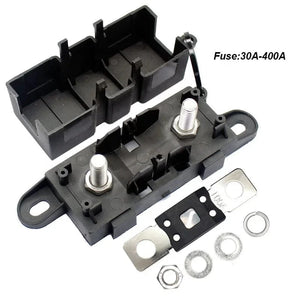 Conversions Tech 60A / 32 V Mini 50-300A MEGA ANM Fuse Link Block for Car RV 32V Automotive Fuse Holder with 100A and 6A Adapter Ceramic Plastic Material