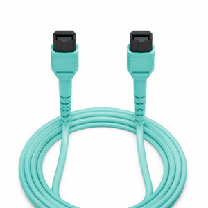 Conversions Tech Fiber Optic MPO to MPO Fiber Trunk Cable, OM3 12-Fiber | 40G Multimode, Female Type B, LSZH | 1–100 m