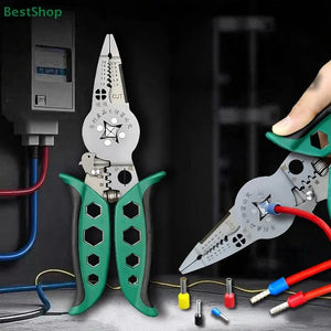 Conversions Tech ♥♥♥Multi-functional Electrician's Pliers,Wire Stripping Pliers,Terminal Crimping Pliers Hand Tools