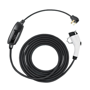 Conversions Tech Black / EU NEMA 10-30 Level 2 EV Charger  240V 16 Amp with 6.4 ft Extension Cord  Compatible with J1772 EVs