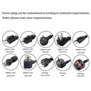 Conversions Tech Black / EU NEMA 5-15 Level 1 EV Charger 110V 16 Amp with 21 ft Extension Cord  Compatible with J1772 EVs