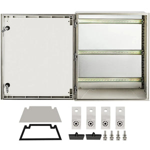 Conversions Tech 24 x 20 x 9 inch NEMA Steel Enclosure, 24 x 20 x 9\'\' NEMA 4X Fiberglass Electrical Box, IP66 Waterproof & Dustproof, Outdoor/Indoor Electrical