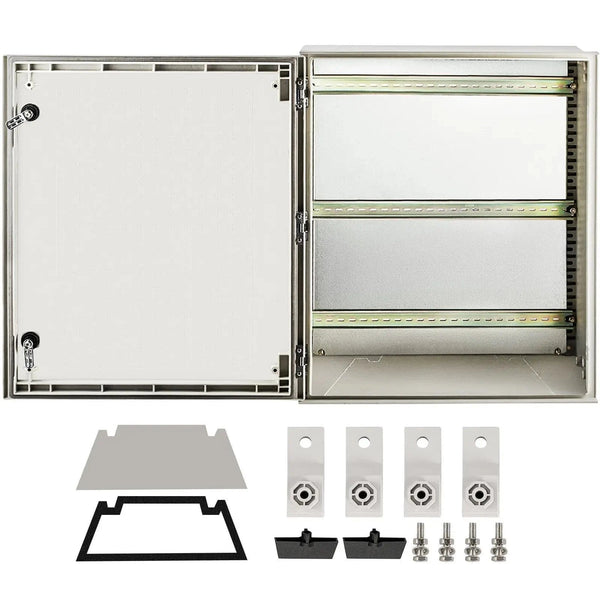 Conversions Tech 24 x 20 x 9 inch NEMA Steel Enclosure, 24 x 20 x 9\'\' NEMA 4X Fiberglass Electrical Box, IP66 Waterproof & Dustproof, Outdoor/Indoor Electrical