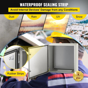 Conversions Tech Default NEMA Steel Enclosure, 24 x 24 x 12'' NEMA 4X Steel Electrical Box, IP66 Waterproof & Dustproof, Outdoor/Indoor Electrical Juncti