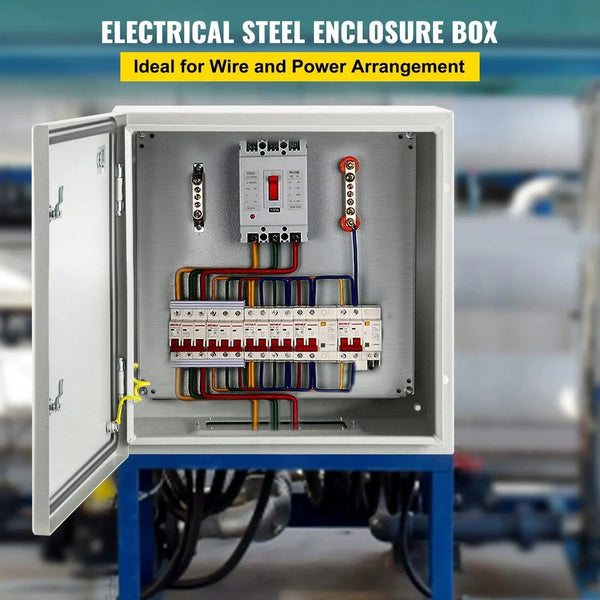 Conversions Tech Default NEMA Steel Enclosure, 24 x 24 x 12'' NEMA 4X Steel Electrical Box, IP66 Waterproof & Dustproof, Outdoor/Indoor Electrical Juncti